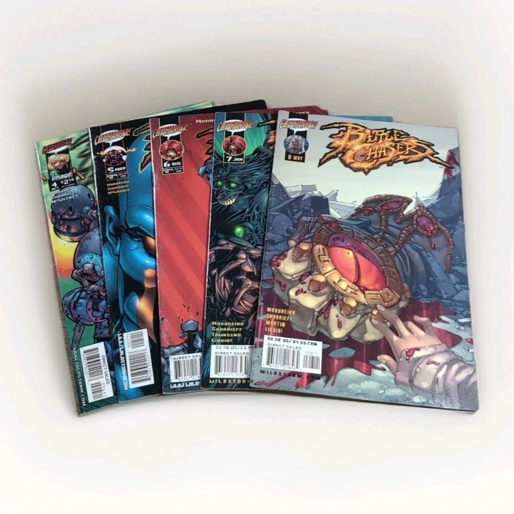 Battle Chasers‎ #,4,5,6,7,8 Joe Madureira Lot of 5 Image Comics Pre-owned